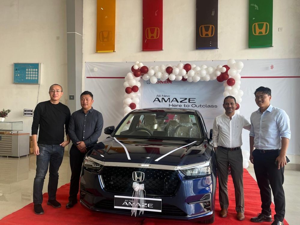 The new Honda Amaze (3rd Generation) was unveiled at the Ayida dealership on December 4. (Morung Photo)